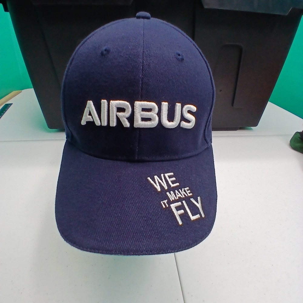 Airbus Baseball Cap OS Navy Blue Aviation We Make It Fly Embroidered Hat